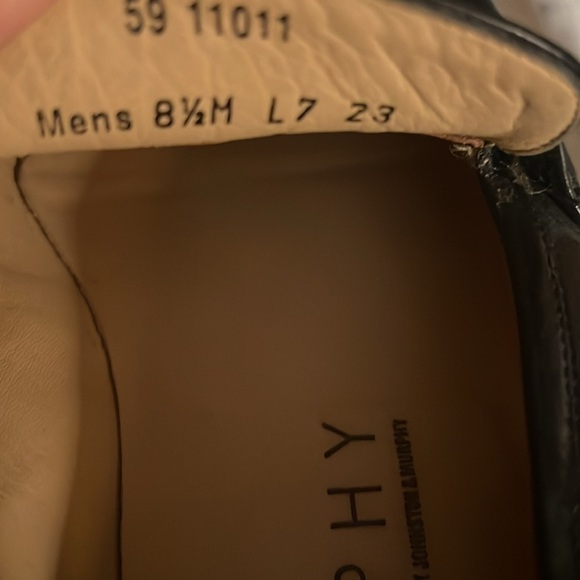 J. Murphy by Johnston & Murphy black leather tassels dress loafers Sz 8 1/2 - Picture 8 of 8